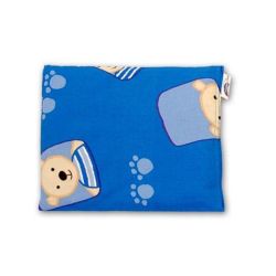 Theraline Kirschkernkissen 23 x 26 cm Footstepbär blau mit Kirschkerne