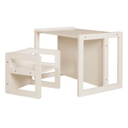 roba Kindersitzgruppe 3in1 Wendehocker Kinderbank beige Cashmere