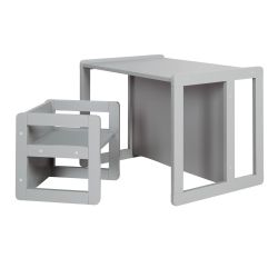 Roba Kindersitzgruppe 3in1 Wendehocker Tisch Kinderbank Taupe