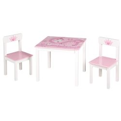 Roba Kids Kindersitzgruppe 3-teilig Krone rosa