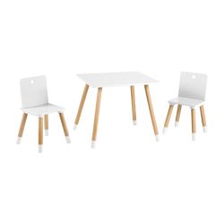 Roba Kids Kinder Sitzgruppe Kindermöbel Set Holz, weiß lackiert