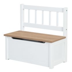 Roba Kids Kindertruhenbank Spielzeugtruhe Woody - holz weiß