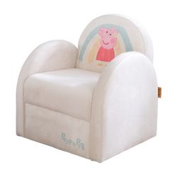 Roba Kids Kindersessel Armlehne Samtbezug Peppa Pig - beige