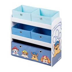 Roba Kids Spielregal Aufbewahrungsregal 5 Stoffboxen Paw Patrol - weiß