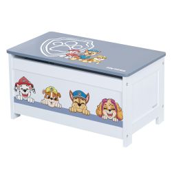 Roba Kids Spielzeugtruhe Klappbare Sitzfläche Paw Patrol - weiß