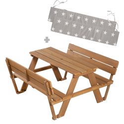 roba Outdoor+ Sitzgruppe Picknick for 4 Sitzkissen 2 Bänken wetterfest