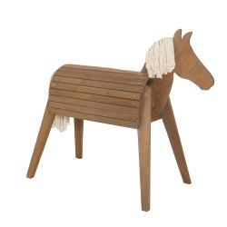 Roba Kids Outdoor Spielpferd Kletter Pferd Höhe ca. 1,56 Meter teakholzfarben