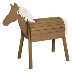 Roba Spiel- & Voltigierpferd mit Mähne & Schweif Massivholz teak lasiert