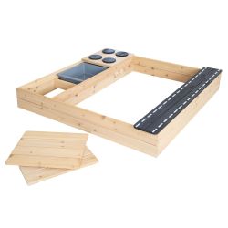 roba Sandkasten Street & Play Straße Kochplatte Spielwanne Natur/Schwarz