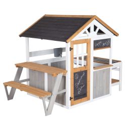 roba Kinder Garten Spielhaus Spielküche Tisch Bank Verkaufsstand Mehrfarbig
