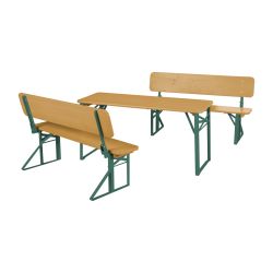 Roba Kids Outdoor Kinderparty-Garnitur mit Lehne - natur lackiert