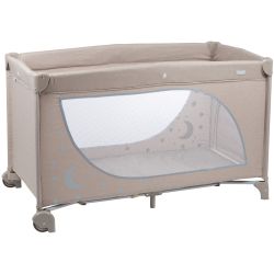 BabyGo Sleeper Moonstars Reisebett Beige Melange