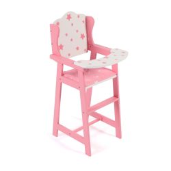 Bayer Chic 2000 Puppen-Hochstuhl Stars pink für Puppen bis ca. 46 cm