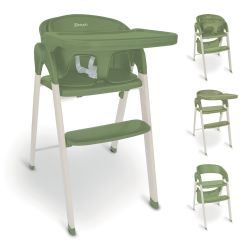 BabyGo Levels Hochstuhl inkl. Essbrett Khaki/white