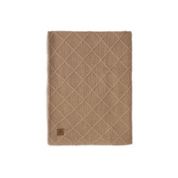 Jollein Decke Wiege 75x100 cm Check Knit Biscuit/Teddy Fleece Braun