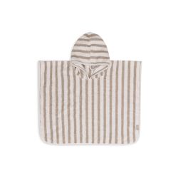 Jollein Badeponcho Stripe Frottee Olive Green GOTS 