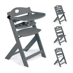 BabyGo Family Pro Hochstuhl Treppensuhl inkl. Essbrett grey