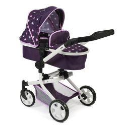 Bayer Chic 2000 Kombi-Puppenwagen MIKA Stars lila