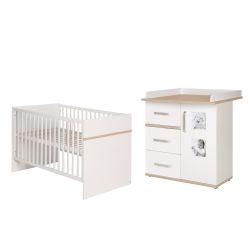 Roba Zimmerset Pia 2-teilig Baby-/Kinderbett 70x140cm Wickelkommode