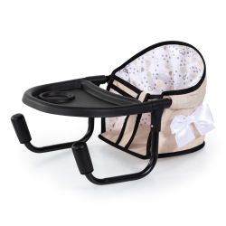 Bayer Design Puppen-Tischsitz Herzchen Schleife beige
