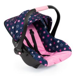 Bayer Design Puppenautositz Autositz mit Dach Sterne blau rosa