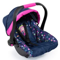 Bayer Design Puppen-Autositz mit Dach blau pink Herzchen Meerjungfrau