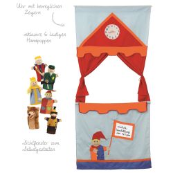 Roba Kids Türkaspertheater aus Stoff Theater mit 6 Handpuppen