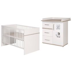 Roba Zimmerset Moritz 2-teilig Wickelkommode & Kinderbett 70x140cm