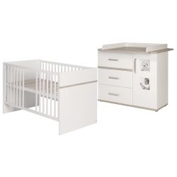 Roba Zimmerset Moritz 2-teilig Kinderbett 70x140cm & Wickelkommode