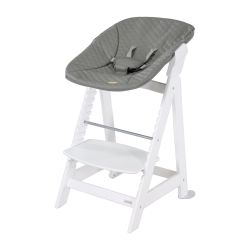 roba Born Up Hochstuhl Set 2in1 inkl. Aufsatz Stone gesteppt weiß lackiert