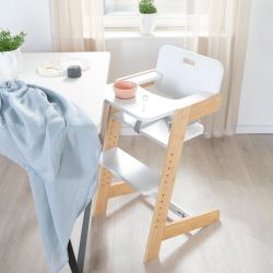 roba Babyhochstuhl Nature Up Hochstuhl Bambus Holz Natur Weiß