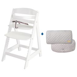 Roba Kids Set Sit Up III Treppenhochstuhl ink. Sitzverkleinerer Style Silbergrau