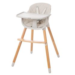 Roba 2in1 Hochstuhl & Kinderstuhl Style Up wood Sitzpolsterung in grau