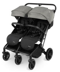 BabyGO GoTwice Geschwisterbuggy Zwillingsbuggy grau