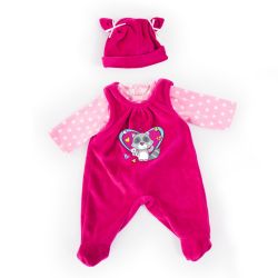 Bayer Design Kleider für Puppen 38cm Strampler pink rosa Sterne Waschbär