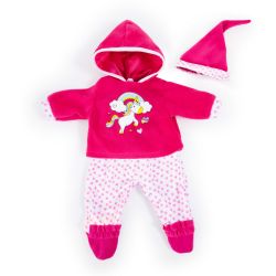 Bayer Design Kleider für Puppen 38cm Hose Jacke pink Sterne Einhorn