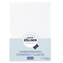 Julius Zöllner Spanntuch Laufgittermatratze 68/90+95/95 Jersey weiß
