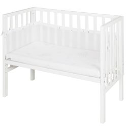Roba Beistellbett 2in1 safe asleep 45x90cm mit Matratze + Canvas Barriere