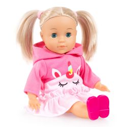Bayer Design Charlene 33cm Little Love Puppe Haarpuppe Kleid Einhorn Schuhe rosa