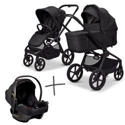 Moon Resea FOLD SET Kombi-Kinderwagen onyx inkl. Cosmo Babyschale