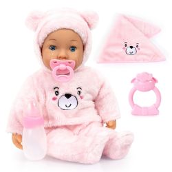 Bayer Design Puppe Piccolina Magic Tears Babypuppe 42 cm mit Zubehör rosa