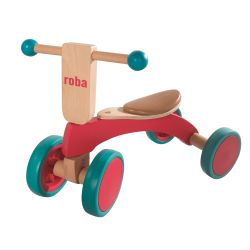Roba Kids Holzrutscher - Laufrad aus Holz mit Schaumstoffrädern