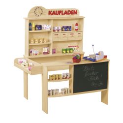 Roba Kids Verkaufsstand Kaufmannsladen inkl. Zubehör Holz Natur