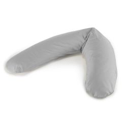 Theraline Das Komfort Stillkissen + Bezug Jersey grau mit Polyesterhohlfaser