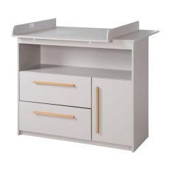 roba Wickelkommode Lea inkl. abnehmbarem Wickelaufsatz Beige / Grau