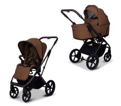 Moon Kombikinderwagen CIAO FOLD mit Sportsitz und Babywanne cognac