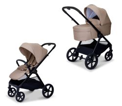 Moon Kombikinderwagen STYLO mit Sportsitz und Babywanne sand
