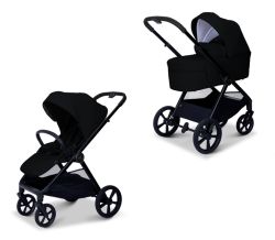 Moon Kombikinderwagen STYLO mit Sportsitz und Babywanne onyx