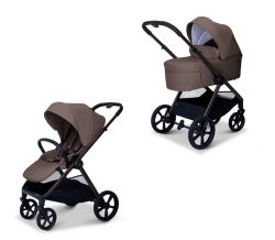 Moon Kombikinderwagen STYLO mit Sportsitz und Babywanne greige