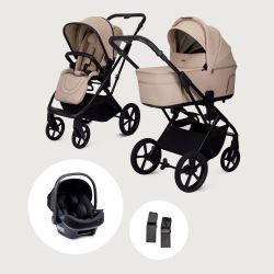 Moon Kombikinderwagen CIAO FOLD SET inkl. Babyschale LOLA sand